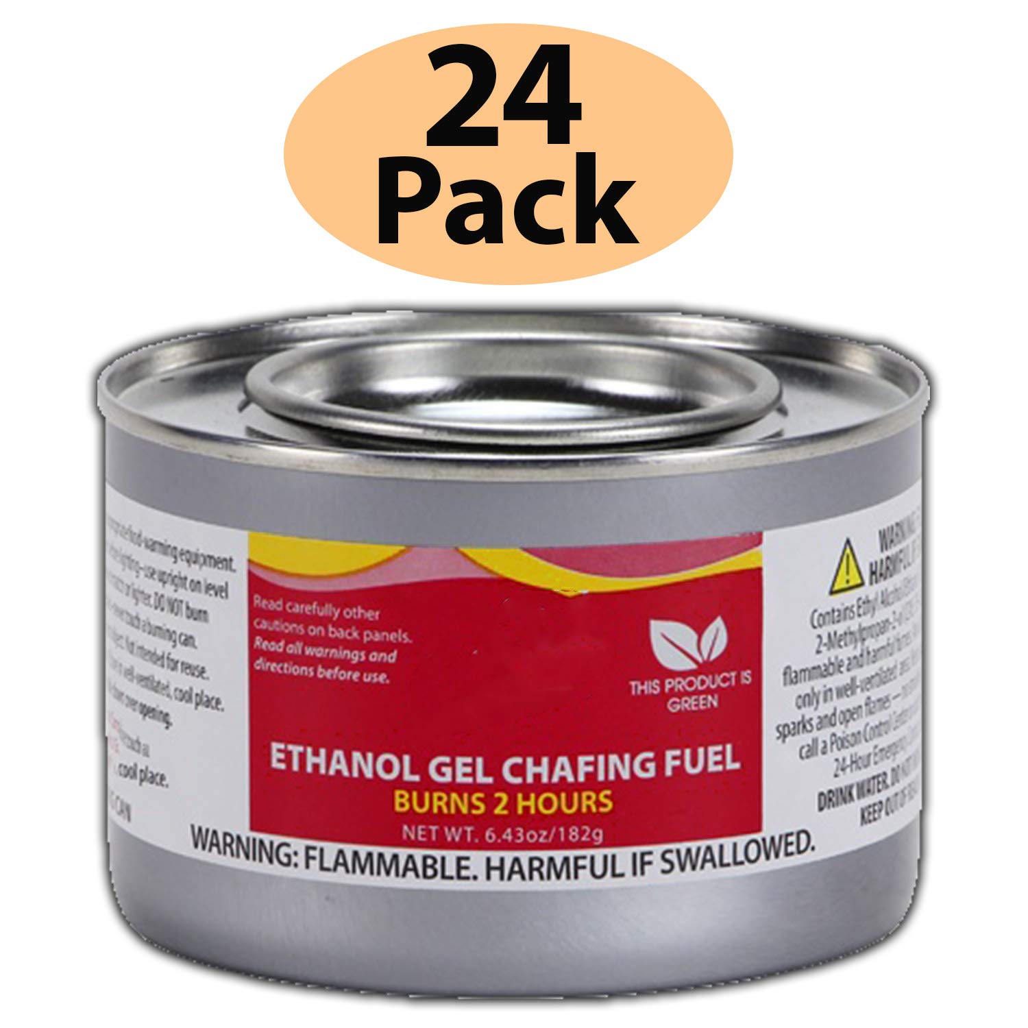 Chafing Dish Fuel Cans – Includes 24 Ethanol Gel Chafing Fuels, Burns